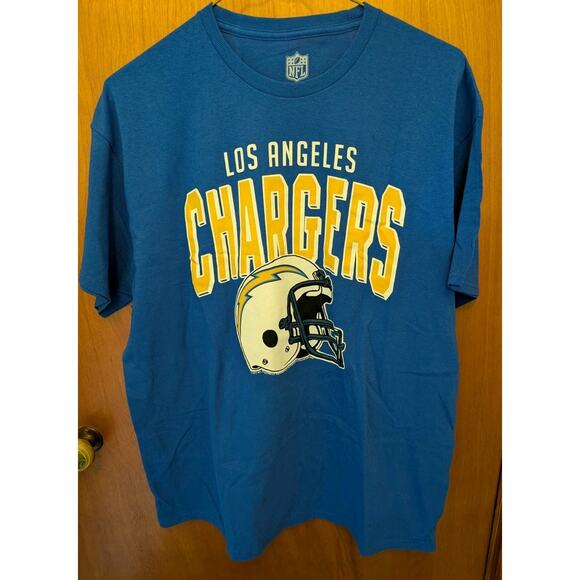 NFL Team Apparel Los Angeles Chargers Royal Blue SS Football T-shirt Size Large - Picture 1 of 4